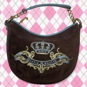 vintage juicy couture girlie royalty bag with embroidered crown